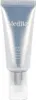 A close-up studio shot of a silver and white cosmetic tube. Náhled obrázku produktu