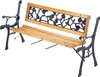 KADAX Gartenbank aus Holz, 127 cm, Gusseisenbank mit Produktbild-Vorschau 5