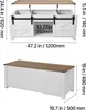VEVOR Lift Top Couchtisch 120 cm, rustikaler Kaffeetisch Produktbild-Vorschau 7