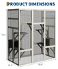 Gro?es Katzengehege (Catio) aus Holz mit Liegepl?tzen und Produktbild-Vorschau 3