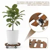 Pflanzenroller Holz Rund 2er Set, Blumentopf Untersetzer Produktbild-Vorschau 6