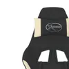 Gaming-Stuhl mit Massage & Fußstütze Schwarz und Creme Produktbild-Vorschau 8