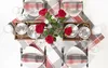 Sovie HOME Tischdecke Marc in Rot-Schwarz aus Linclass® Produktbild-Vorschau 3