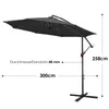Sonnenschirm Ø3m inkl. Gartenschirm 360° drehbar Produktbild-Vorschau 2