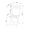 Klappstuhl ‘Sande’ 2er Set Stahl 84,5 x 42 x 50 cm Produktbild-Vorschau 5