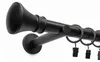 Gardinenstange MONACO 140 cm 1-läufig Ø 25 mm Schwarz matt Produktbild-Vorschau 1