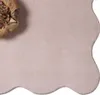 Tapis blush rose antidérapant doux en forme de vague Voir les images du produit 6