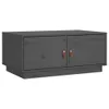 The Living Store Couchtisch Grau 80x50x35 cm Massivholz Produktbild-Vorschau 2