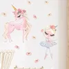 Rosa Einhorn Wandaufkleber, wandtattoo Mädchen, Produktbild-Vorschau 2
