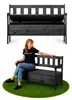 KADAX Houten tuinbank met rugleuning, 120 cm, met Productafbeelding-voorbeeld 1