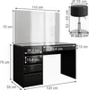 Schminktisch Vicco Sherry Schwarz/Gold 120 cm mit Produktbild-Vorschau 3