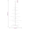 vidaXL Weihnachtsbaum Metall mit Holzständer Schwarz 150 cm Produktbild-Vorschau 7