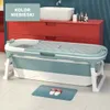 Faltbare Silikonbadewanne Blau Tragbares Bad Home SPA 152cm Produktbild-Vorschau 7