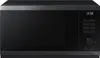 A studio shot of a black Samsung microwave with a grill function. Produktbild-Vorschau