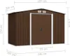 vidaXL Szopa narzędziowa brązowa 257x205x178 cm stalowa Podgląd zdjęcia produktu 17