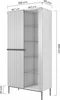 Vitrine Nicole geriffelt teilverglast 100x200x45 cm Produktbild-Vorschau 7