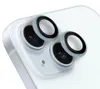 Close-up of a smartphone's camera lenses with protective lens covers. Produktbild-Vorschau