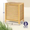 A bamboo laundry basket with dimensions indicated. Produktbild-Vorschau