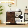 CLIPOP Armoire de bureau industrielle, 3 tiroirs avec Voir les images du produit 7