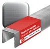 CEOWNIK ALUMINIOWY SZCZOTKOWANY 15x15x15x2mm 220 cm PROFIL Podgląd zdjęcia produktu 1