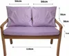 Cuscini per panchina da giardino Viola, Seduta 110x50x7 + Anteprima dell’immagine prodotto 3