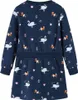 vidaXL Kinderkleid mit Langen Ärmeln Marineblau 128 Produktbild-Vorschau 1