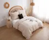 Bettwäsche-Set 220x200 cm Baumwollsatin mit Rüsche, Produktbild-Vorschau 3