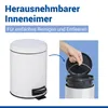 WENKO Müll Eimer 5L Abfall Tret Kosmetik Müll Eimer Leman Produktbild-Vorschau 5