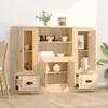 vidaXL Highboards 3 Stk. Sonoma-Eiche Holzwerkstoff Produktbild-Vorschau 3
