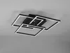 A modern, geometric ceiling light fixture with interlocking square frames, mounted on a plain ceiling. Náhľad obrázku produktu