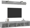 vidaXL 5-tlg. Wohnwand mit LED-Beleuchtung Betongrau Produktbild-Vorschau 5
