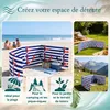 Lantigo Paravent de Plage Ancre rouge et bleue 10 m Voir les images du produit 5