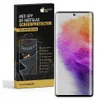 A product box for a screen protector is shown next to a smartphone with a colorful wallpaper. Produktbild-Vorschau