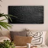 MuchoWow® - Leinwandbilder - Leder - Textur - Schwarz - Produktbild-Vorschau 2
