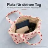 Cord Schultertasche mit Erdbeermuster – Tote Bag mit Produktbild-Vorschau 5