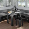 Eckbankgruppe Vicco Roman Schwarz 180 x 180 cm mit Tisch, Produktbild-Vorschau 5