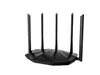 A black Tenda TX2 Pro WLAN router with multiple antennas, isolated on a white background. Podgląd zdjęcia produktu