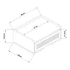 A diagram showing the dimensions of a wall shelf. Podgląd zdjęcia produktu