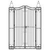 The Living Store Gartentor Schwarz 121x8x180 cm Produktbild-Vorschau 4