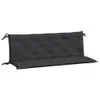 vidaXL Gartenbank-Auflagen 2 Stk. Schwarz 150x50x7 cm Produktbild-Vorschau 1