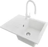 PRIMAGRAN Granitspüle Weiß 62x50cm, Spülbecken 1 Becken + Produktbild-Vorschau 1