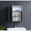 Spiegelschrank DUO 60 Grau mit LED Beleuchtung, Steckdose Produktbild-Vorschau 9
