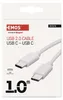 Nabíjecí a datový kabel USB-C 2.0 / USB-C 2.0, 1 m, bílý Náhled obrázku produktu