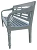 Massivholz Sitzbank CHRISTOS Antique-Grey 150cm Shabby-Look Produktbild-Vorschau 2