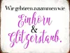 vianmo Holzschild 30x40 cm Einhorn und Glitzerstaub Produktbild-Vorschau 1