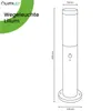 Lampa Ogrodowa Zewnętrzna E27 INOX SŁUPEK 45cm z Czujnikiem Podgląd zdjęcia produktu 5