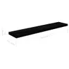 vidaXL Schweberegale 2 Stk. Hochglanz-Schwarz 120x23,5x3,8 Produktbild-Vorschau 17