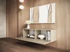 A modern living room with a wall-mounted TV lowboard. Produktbild-Vorschau