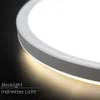 Close-up of the edge of a round LED panel light, showing its slim design and backlight effect. Náhľad obrázku produktu