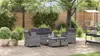 vidaXL 6-tlg. Garten-Sofagarnitur mit Auflagen Poly Rattan Produktbild-Vorschau 3